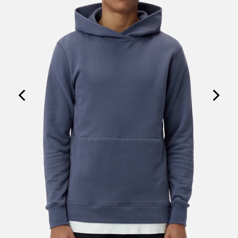 John Elliott Mens New Hooded Villain in Lapis (Size S 1)